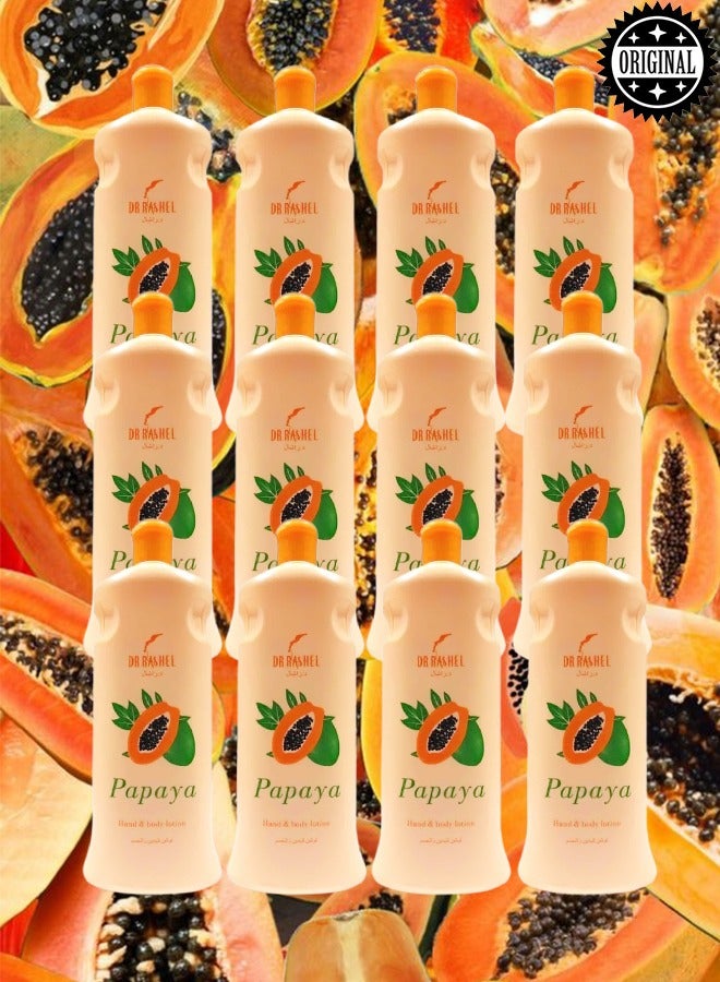 RASHELL 12 Pieces Dr Rashel Papaya Whitening Hand And Body Lotion 600ml - Image 1