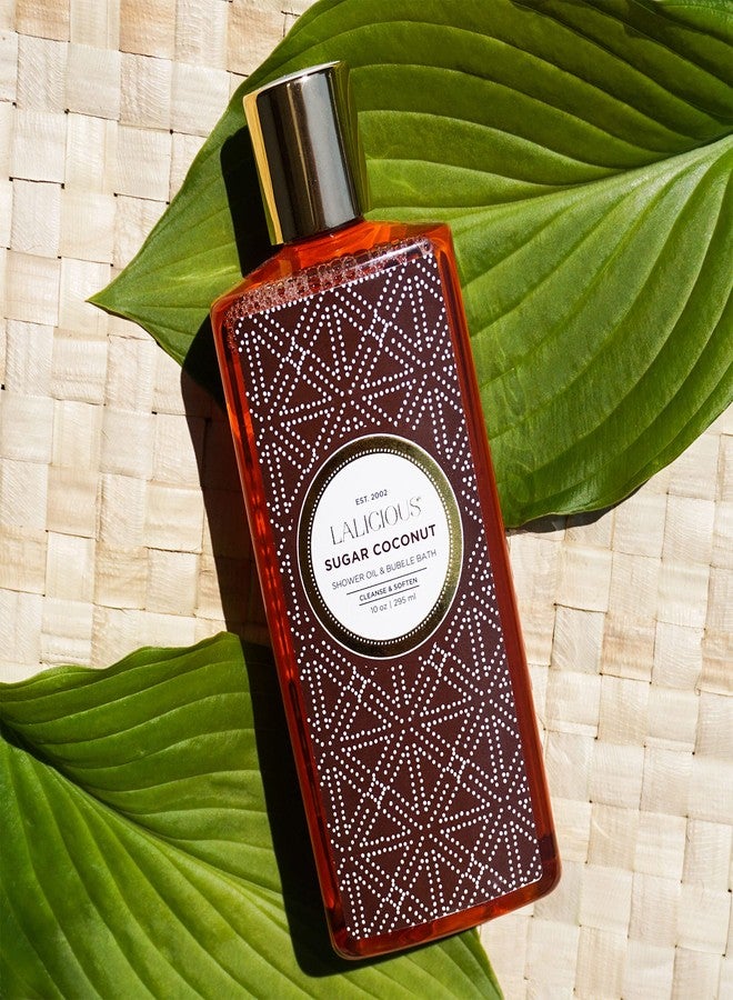 LaLicious Sugar Coconut Shower Oil & Bubble Bath - Natural Shower Cleanser with Topical Probiotics & Grapeseed Oil - Bath Soap Product for Shower, Bath & Shaving, No Parabens (10oz) - Image 4