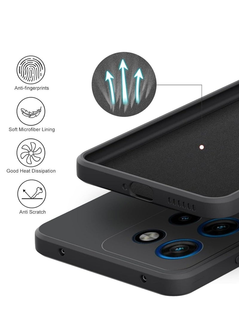 Raxoom Motorola Edge 50 Case Cover - Velvet Fabric Lining, Shockproof, Camera Protection, 6.7-inch - Image 3