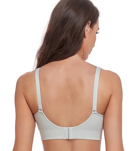 GXXGE 4Pack Womens Seamless Clip Down Maternity and Nursing Bra Push Up Sleeping Bralette for Breastfeeding Underwear Alice Blue Fair Green Pink Beige Large - Image 4