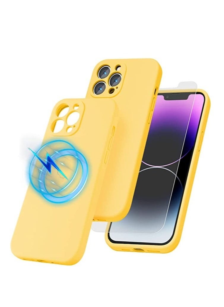 Raxoom iPhone 14 Pro Max, [Compatible with MagSafe] [Soft Microfiber Lining] Shockproof Slim Silicone Phone Case for iPhone 14 Pro Max,6.7 inch - Image 1