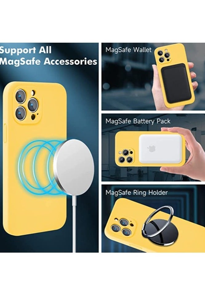 Raxoom iPhone 14 Pro Max, [Compatible with MagSafe] [Soft Microfiber Lining] Shockproof Slim Silicone Phone Case for iPhone 14 Pro Max,6.7 inch - Image 2