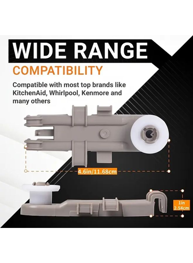 2 Pcs Replacement Dishwasher Wheel 8268743 Durable Plastic Beige Easy Installation No Power Required - Image 4