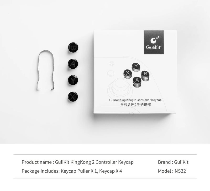 GuliKit Ns32 A B X Y Button Keychain for KingKong 2 Pro Ns08 Ns09 Gaming Controller PC Accessory, White - Image 5