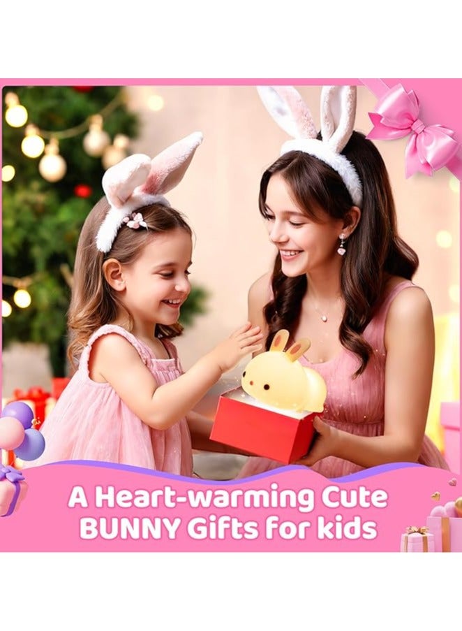 عام عنصر إضاءة ليلة لطيف للأطفال بشكل أرنب، مصدر ضوء LED، بسبع ألوان قابلة للتغيير، قابلة للشحن بالواقعة القابلة للشحن وللبطارية، لمنزلية المعيشة للطفل أو الطفل الصغير والأطفال عامة، أيضا مناسبة لرياض الأطفال وغرف نوم الأطفال، هدية مميزة للأطفال. - Image 4