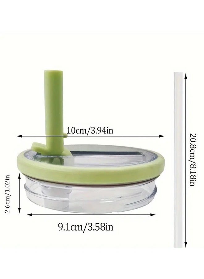 rocooart - 2 Pack 40 Oz Tumbler Flip Straw Lid Replacement Fit For Stanley Quencher Spill Proof Splash Resistant Tumbler Lids Reusable Tumbler Cover For Stanley Cup White/Purple - Image 1