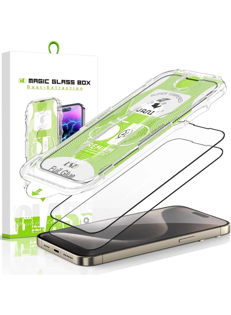 Muzz DIY 2 Pack for iPhone 17 Screen Protector with Auto-Installation Tool, Tempered Glass, HD, Easy Self-Installation no skill required (IPhone 17 5G) - Image 1