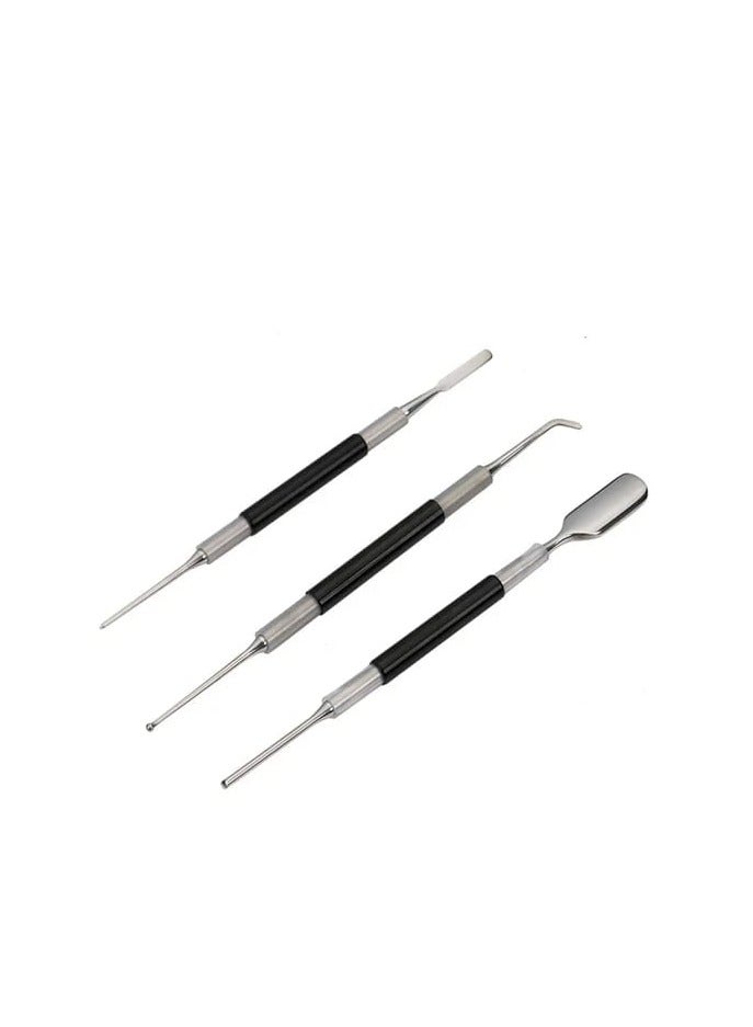 Liying Latte Art Set 3 Tools set Include Spoon & Lance, Spatula & Spike and Knob & Hook Decorating Pen for Latte Art, Cappuccino and Espresso - Image 3