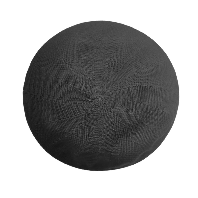 ZARSIO Summer French Beret Breathable Thin Beret Hat Solid Color Beanie for Women Lady (US, Numeric, 7 1/8, 7 1/4, Black) - Image 1