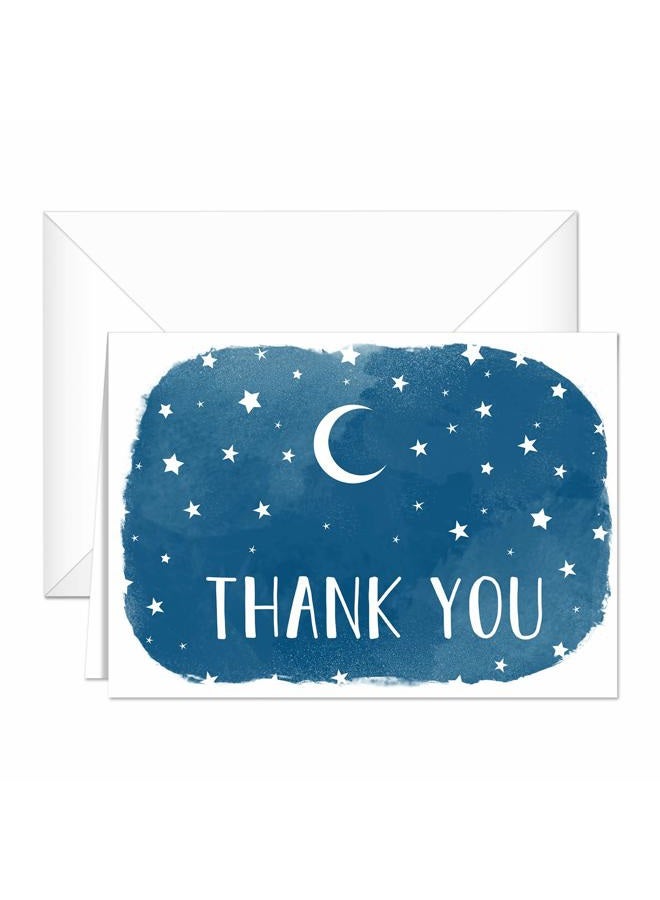 Canopy Street Starry Delight Thank You Cards / 24 Baby Shower Thank You Cards / 6 Night Sky Appreciation Greeting Card Designs / 3 1/2" x 4 7/8" New Baby Gratitude Note Cards/Made In The USA - Image 5