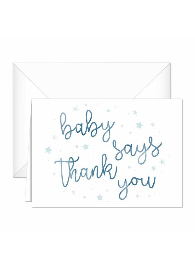 Canopy Street Starry Delight Thank You Cards / 24 Baby Shower Thank You Cards / 6 Night Sky Appreciation Greeting Card Designs / 3 1/2" x 4 7/8" New Baby Gratitude Note Cards/Made In The USA - Image 3