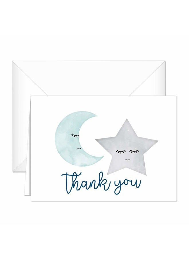 Canopy Street Starry Delight Thank You Cards / 24 Baby Shower Thank You Cards / 6 Night Sky Appreciation Greeting Card Designs / 3 1/2" x 4 7/8" New Baby Gratitude Note Cards/Made In The USA - Image 4