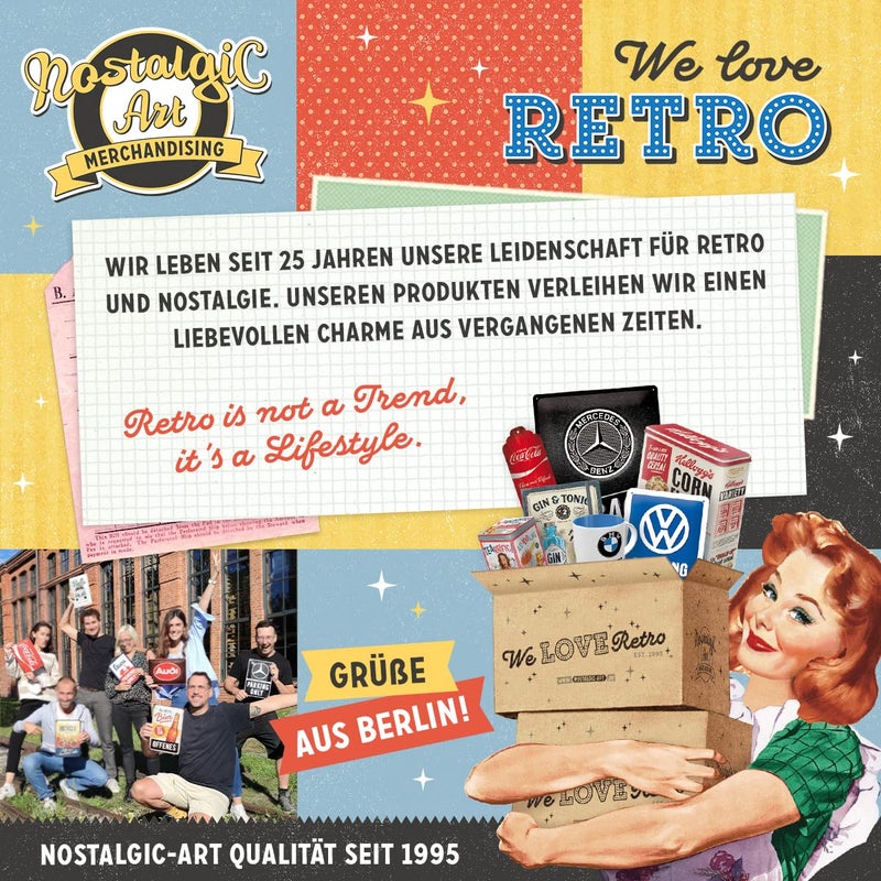Nostalgic Art Nostalgic-Art Retro tin sign, 7.9" x 11.8", Milkshake â€“ Gift idea for diner fans, made of metal, vintage design - Image 4