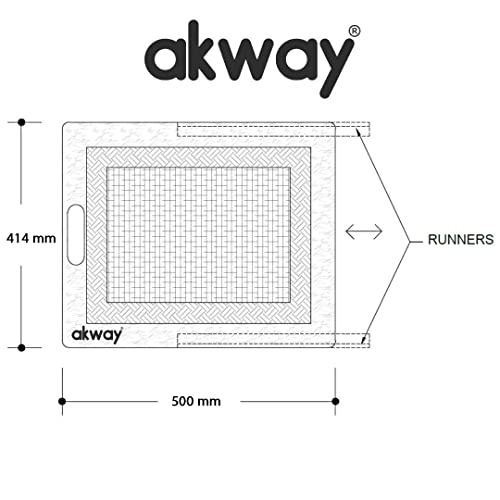 AKWAY Wicker Basket For Modular Kitchen | Rectangular Shape Pull Out Basket (16.5 W (414Mm) X 20 L X 4 H, Beige)(Beechwood) - Image 2