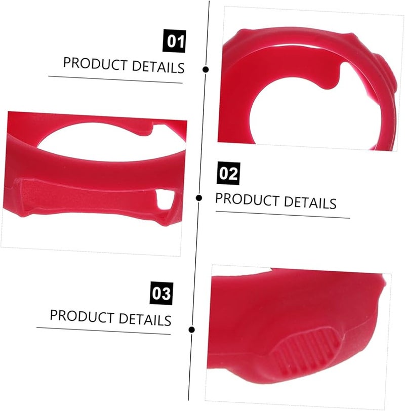 Vaguelly 4PCS Shock Resistant Silicone Protective Case Cover For Forerunner Smartwatch Wine Red Purple - Image 5
