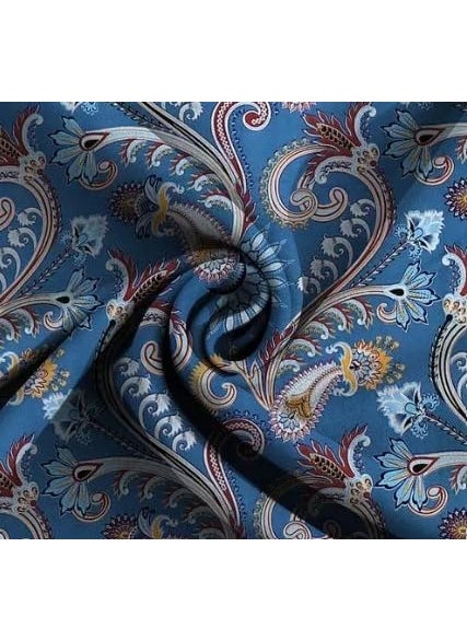 Generic Premium Cotton Single Size Elastic Fitted Bedsheet Fitted Bedsheet Cotton Feel 180 TC All Around Elastic Fitted Bedsheets Single Size Bed with 2 Pillow Covers Size 60 x908 BlueMulti  - Image 2