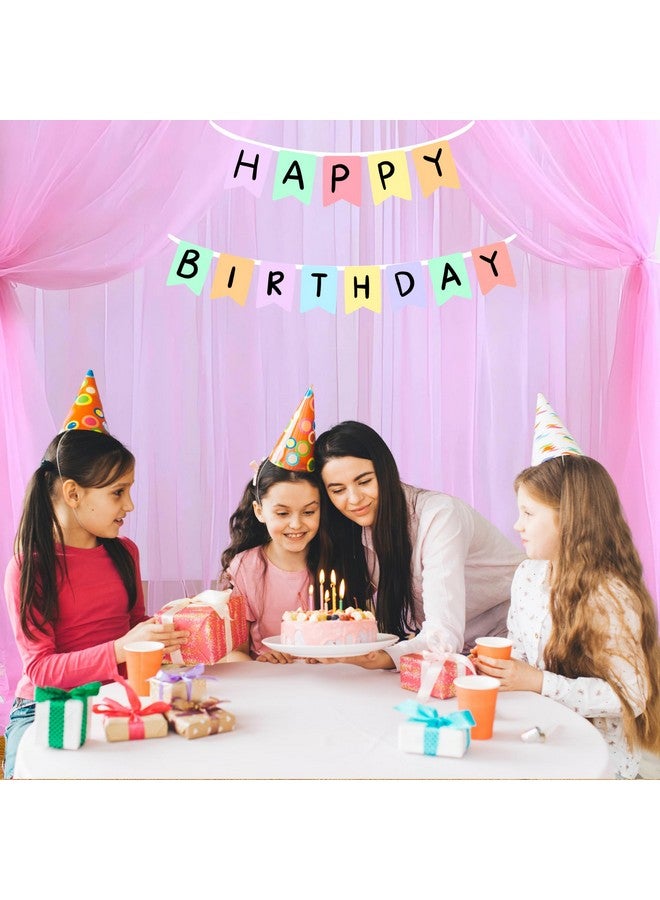 1iAM 4pcs Pink Backdrop Decoration Net - Large Size, Stitched with Ribbon, Nylon Made, Reusable, Soft, Wrinkled Free, 8.5x5ft Each, Cabana Tent Party Decoration Items for Birthday, Anniversary - Image 3