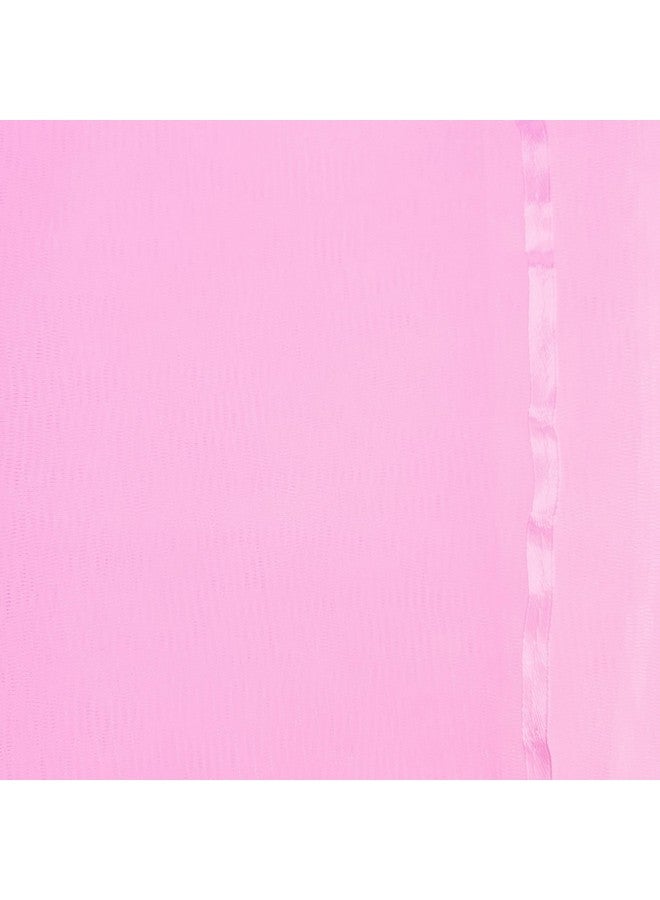 1iAM 4pcs Pink Backdrop Decoration Net - Large Size, Stitched with Ribbon, Nylon Made, Reusable, Soft, Wrinkled Free, 8.5x5ft Each, Cabana Tent Party Decoration Items for Birthday, Anniversary - Image 5