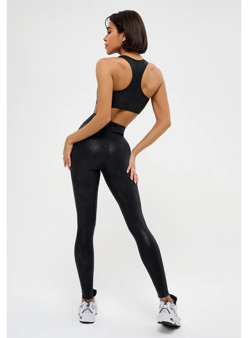 Bona Fide Bona Classic Snake Bona Fide Premium Quality Leggings for Women with Unique Design and Push Up - High Waisted Tummy Control Legging for Women | Best Price UAE
