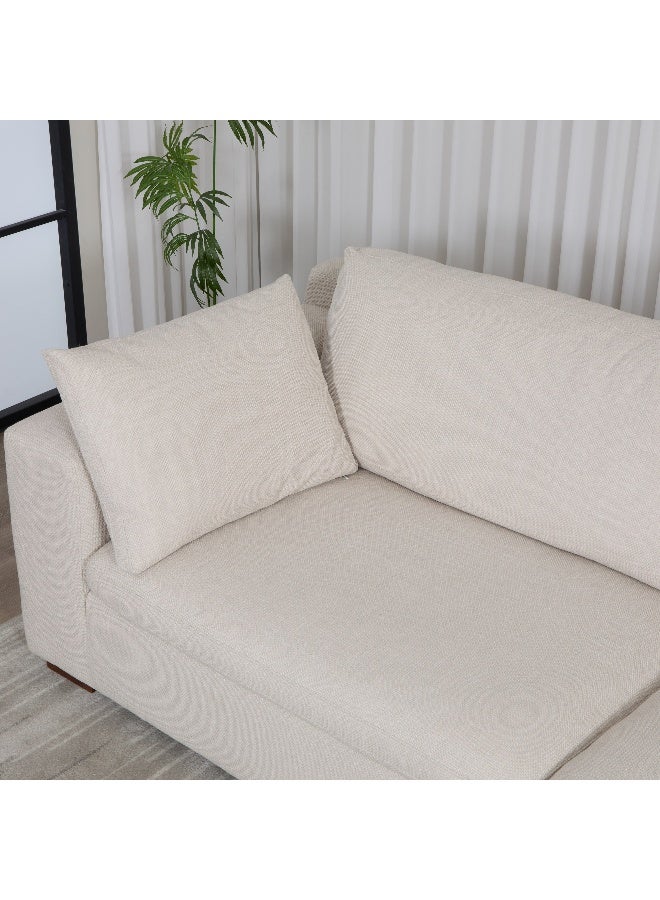 Victoria 4-Seater Fabric Sofa with 2 Arm Pillows