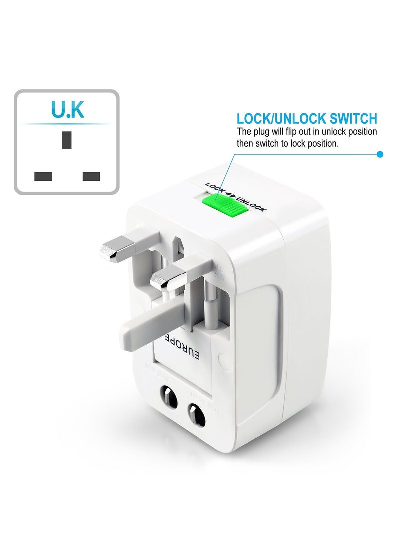 HI PLASST PINS N PLUGS HiPLASST International All in One Universal Travel Adapter EuropeUKUSChinaIndia Universal Worldwide Charger Plug for Phone Laptop Mobile Portable Power Adaptor  - Image 3
