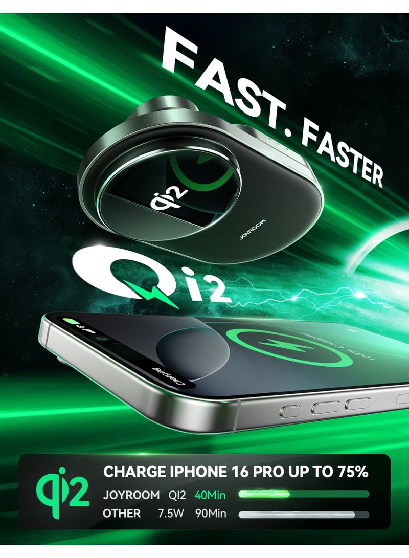 JOYROOM Qi2 3 in 1 Magnetic Wireless Fast Charger 15W – Foldable Design, MagSafe Alignment, Intelligent Safety Protection for iPhone 17/16/15/14/13/12, AirPods 3/4, AirPods Pro/Pro 2, Apple Watch Series - CE CERTIFIED Black - Image 3