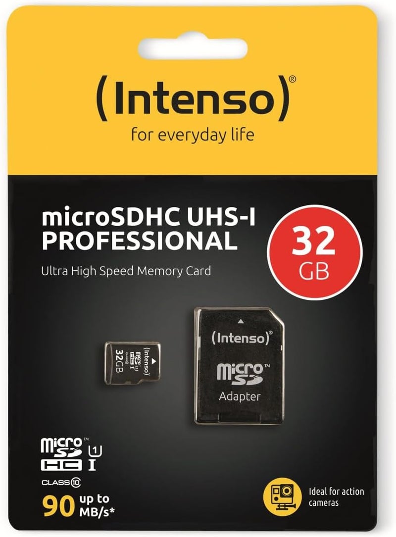Intenso Professional MicroSDHC Memory Card, Class 10 UHS-I, 32 GB, blue - Image 2