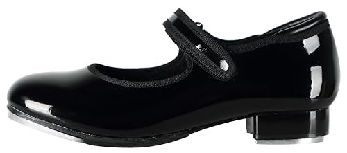 Linodes Patent Easy Strap Tap Shoe for Girls and Boys (Toddler/Little Kid/Big Kid)-Black-10M-Little Kid - Image 3