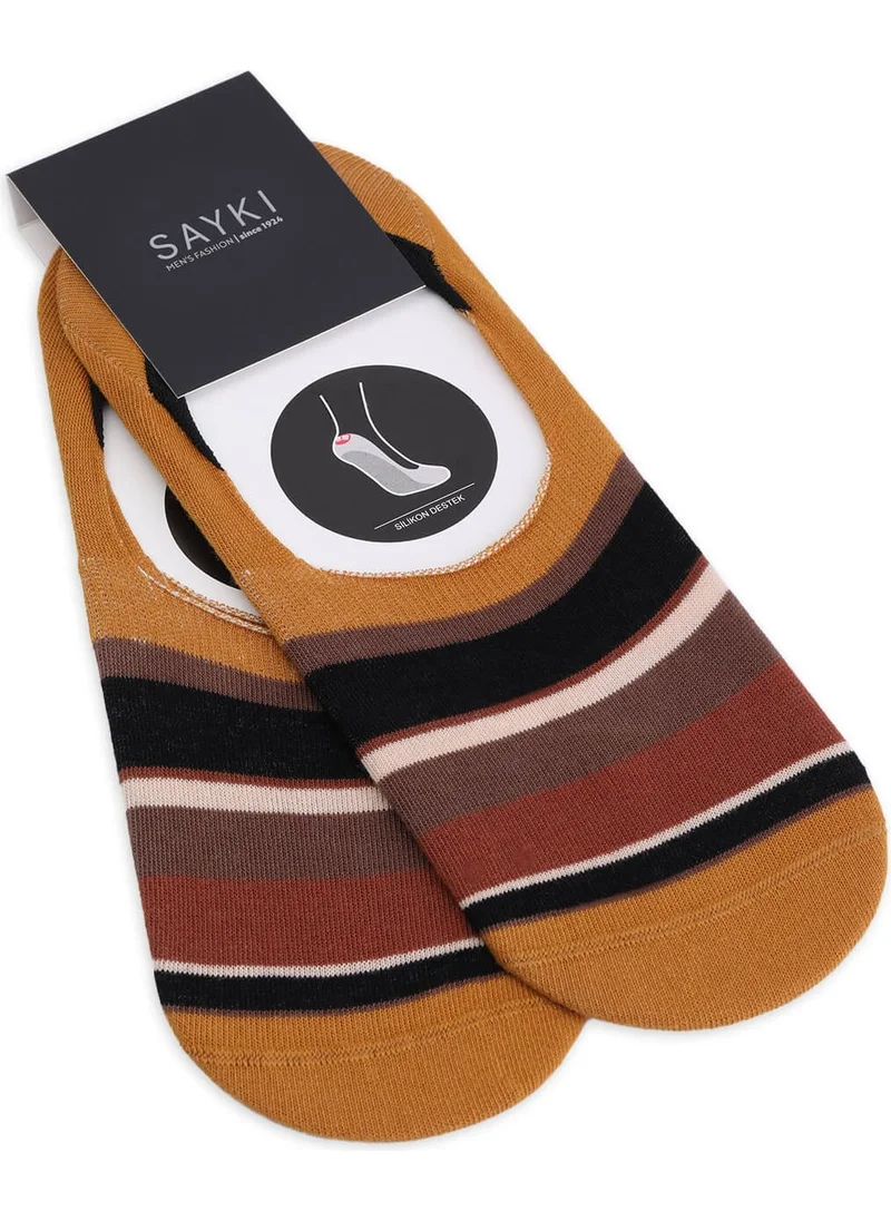 Hatemoğlu Orange Double Striped Cotton Ballerina Socks