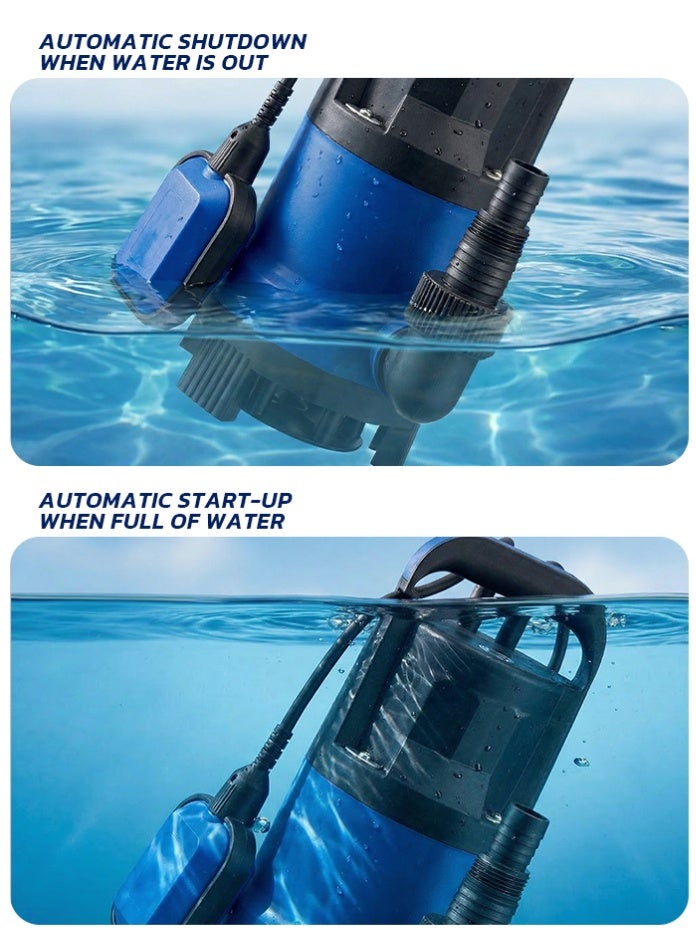 MODI 750W / 400W Submersible Water Pump with Automatic Float Switch Heavy Duty Drainage Pump for Clean & Dirty Water Basement Flood Removal Garden Irrigation Tank Emptying - Image 4