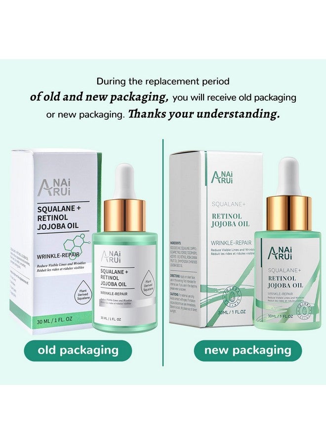 ANAI RUI Squalane Retinol Jojoba Oil Moisturizer For Face Hydrate, Nourish, Moisturize Fine Lines And Wrinkles, Wrinkle-Repair Facial Oil For Smoother, Supple Skin 1 Fl. Oz - Image 1