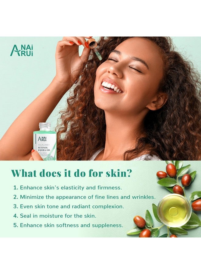 ANAI RUI Squalane Retinol Jojoba Oil Moisturizer For Face Hydrate, Nourish, Moisturize Fine Lines And Wrinkles, Wrinkle-Repair Facial Oil For Smoother, Supple Skin 1 Fl. Oz - Image 4