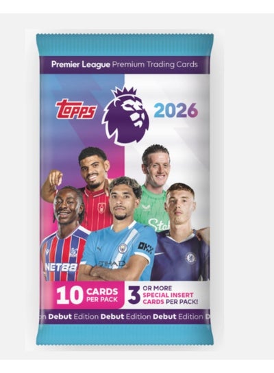 Topps Premier League Premium Trading Cards 2026 - 10 Cards Per Pack