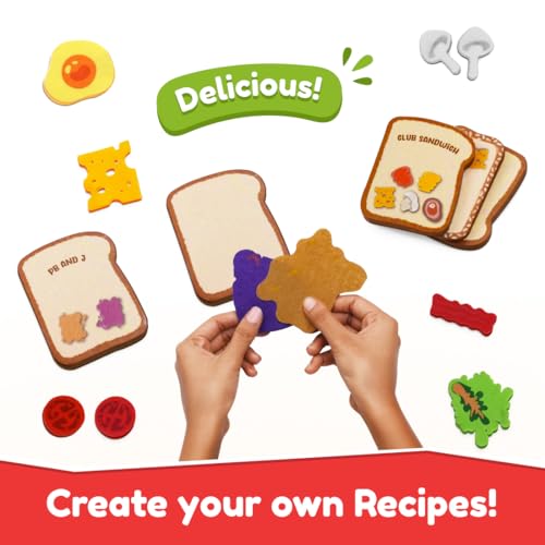 Bloomingo Pretend Play KitSix Sneaky Sandwiches: Fun Sandwich Making Set for Kids; Make Your Own Sandwiches & Complete the Story with 100+ Fun Stickers ; Birthday Gift for Boys & Girls Ages 3,4,5,6,7 - Image 2