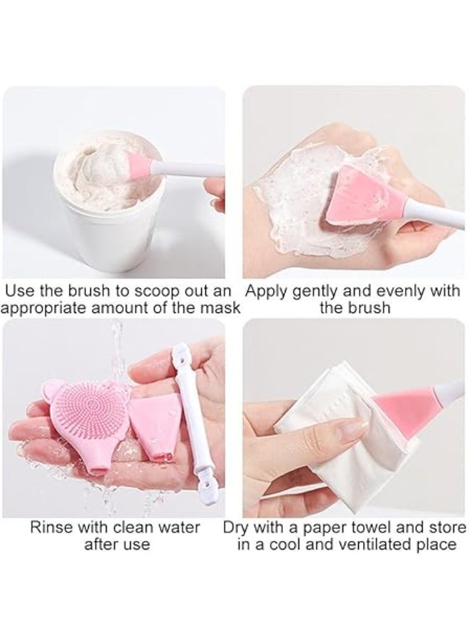 Double-Sided Silicone Face Brush for Cleansing and Mask Application – 2-in-1 Gentle Deep Exfoliating Manual Brush – Flexible Skincare Tool (1 Piece)-color may vary - Image 5