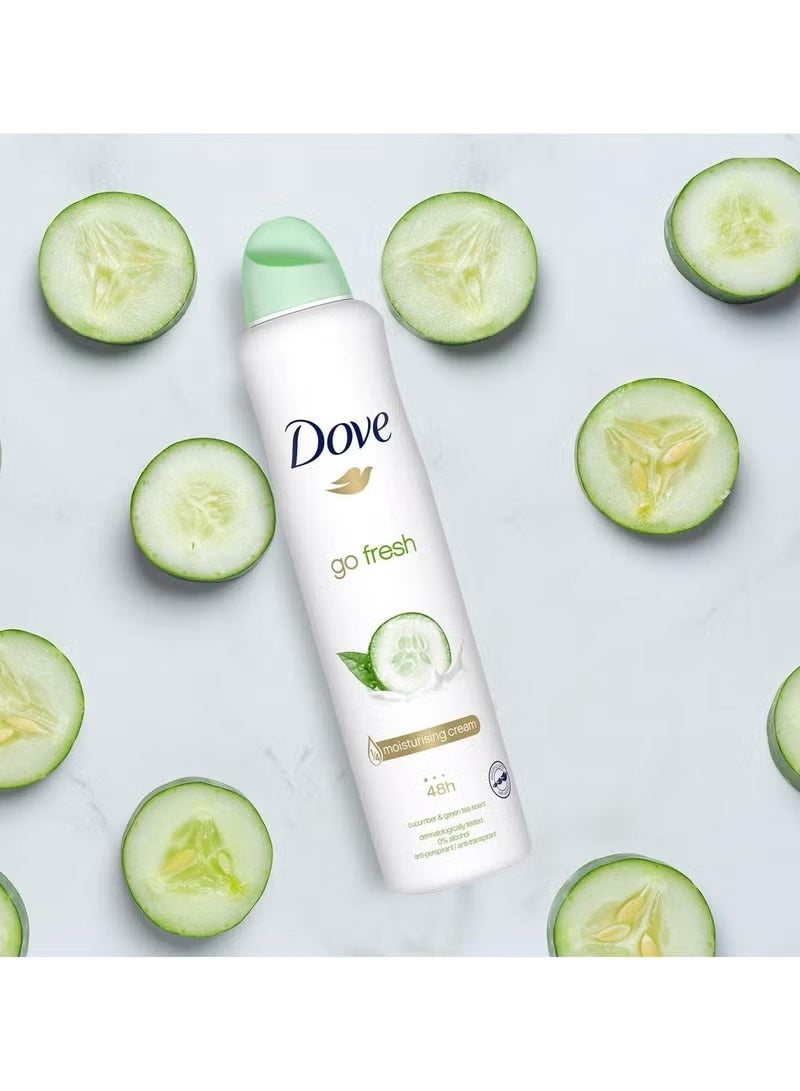 دوف بخاخ مزيل العرق دوف للنساء برائحة الخيار والشاي الأخضر المنعشة، 250 مل - Image 3