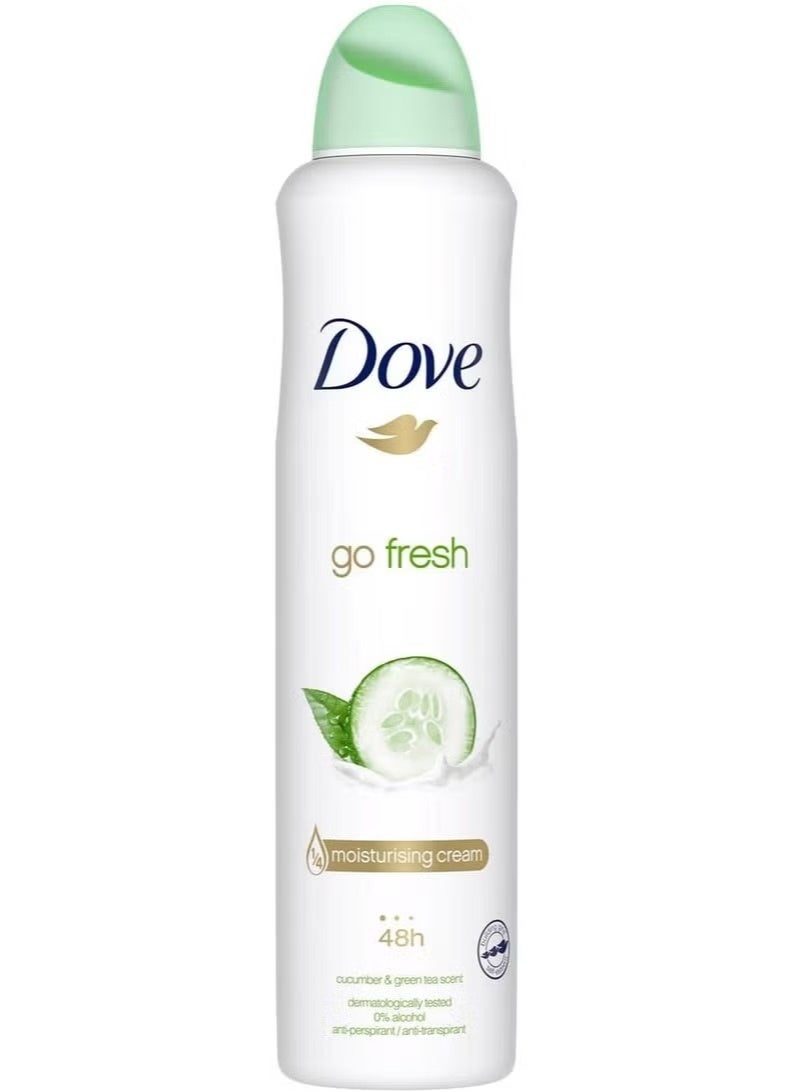 دوف بخاخ مزيل العرق دوف للنساء برائحة الخيار والشاي الأخضر المنعشة، 250 مل - Image 2