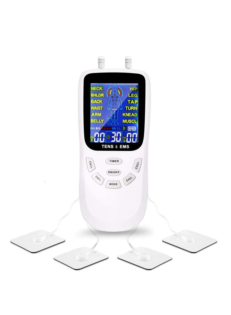 Gudook Massager TENS EMS Electric Massager Pulse Muscle Stimulator Electrode Pads Digital Ease Pain Machine Massage Care Relaxation - Image 1