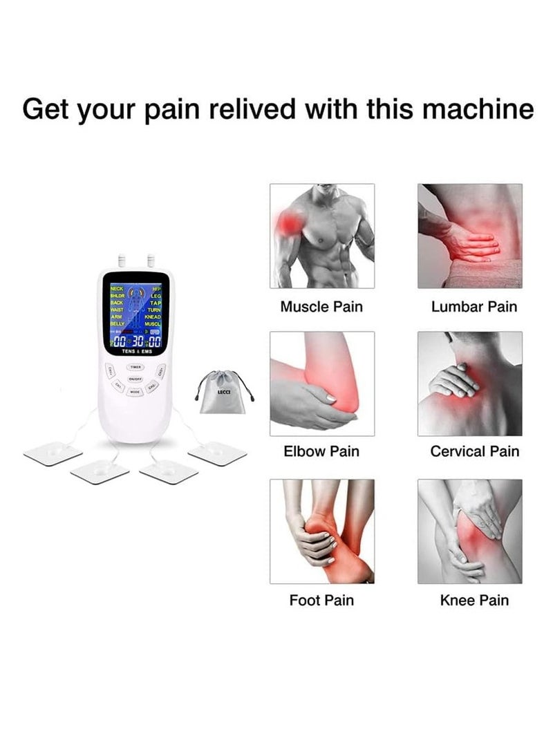 Gudook Massager TENS EMS Electric Massager Pulse Muscle Stimulator Electrode Pads Digital Ease Pain Machine Massage Care Relaxation - Image 3