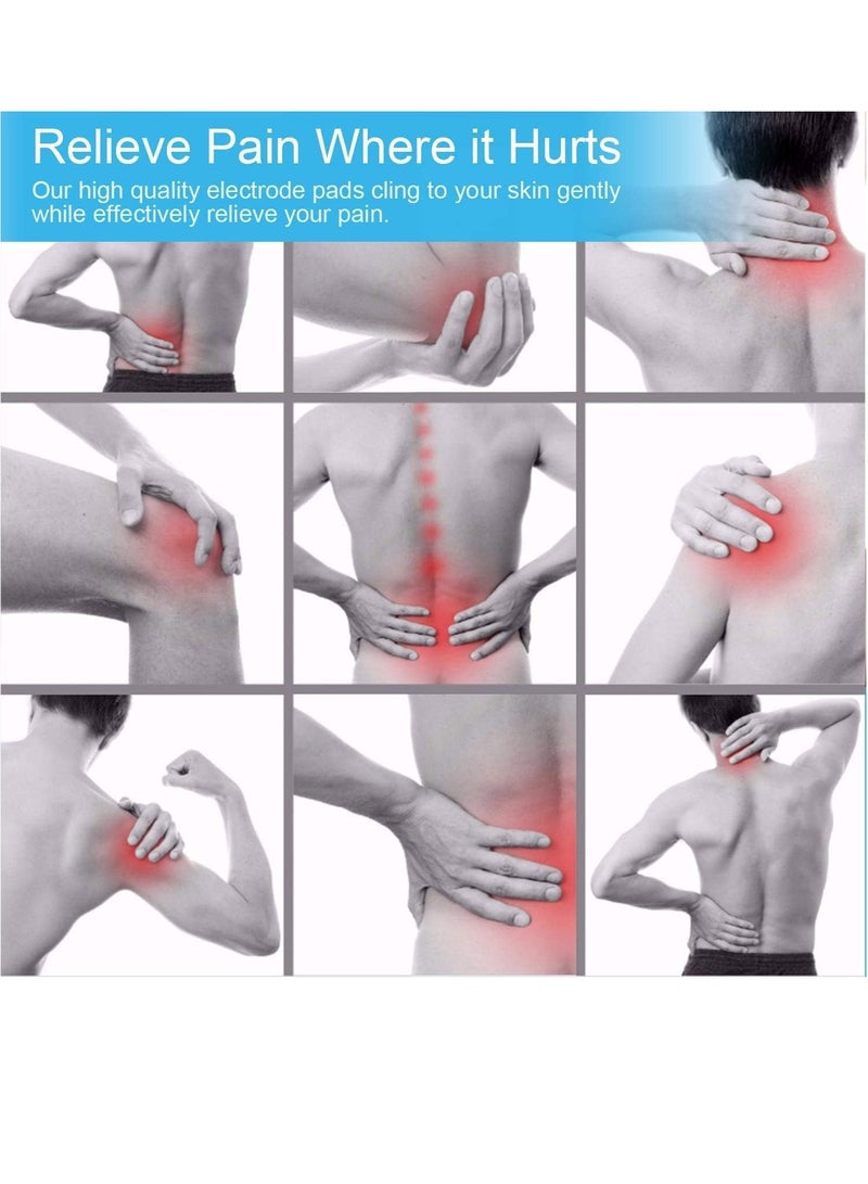 Gudook Massager TENS EMS Electric Massager Pulse Muscle Stimulator Electrode Pads Digital Ease Pain Machine Massage Care Relaxation - Image 4