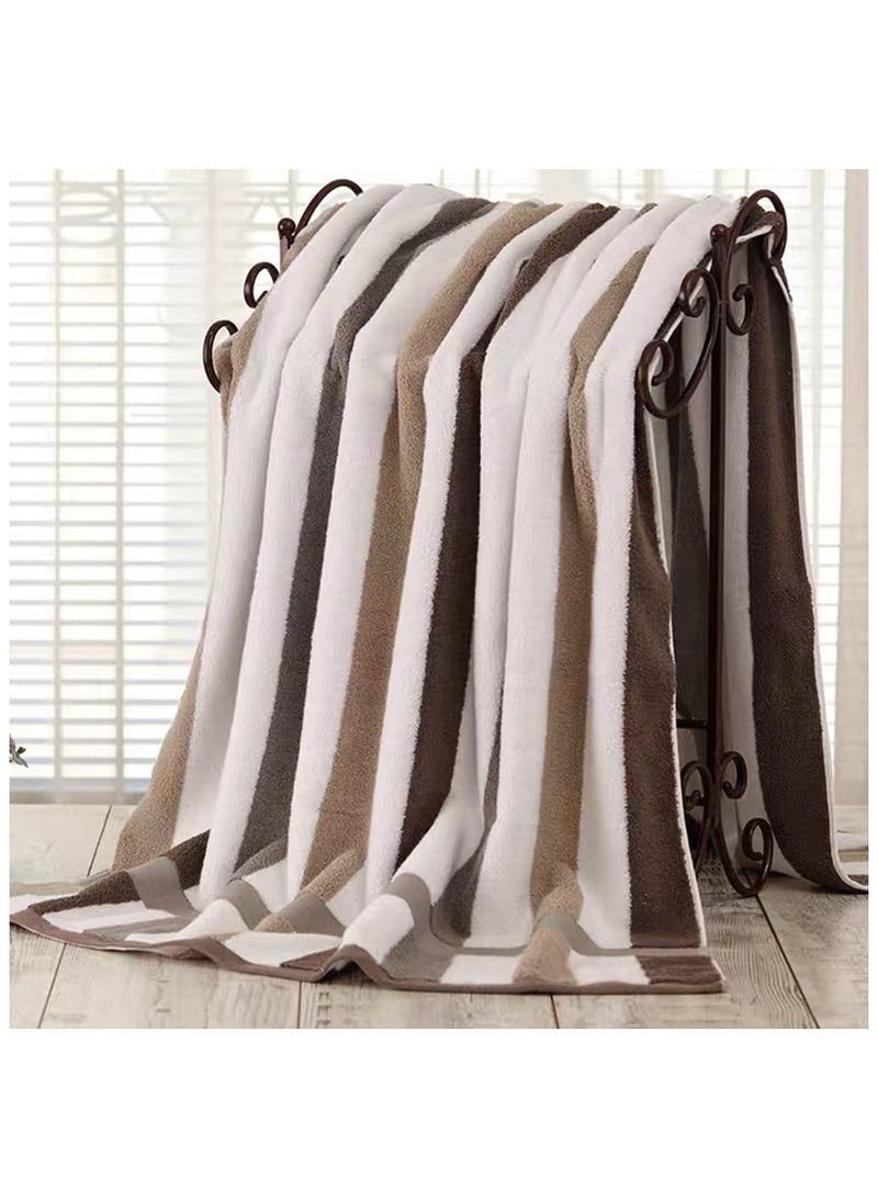 Bath Towel Beach Towel Large Thick Cotton Bath Sheets  Swimming Pool Towels Absorbent 35x71 inch（90x180 cm） (Grey) - Image 1