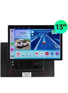 13 Inch Car Stereo Android Radio 4GB RAM Support Apple Carplay Android Auto Wireless QLED Fast Interface AHD Camera Included SIM Card Support Bluetooth 2Din Multimedia GPS