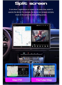 Vierex 13 Inch Car Stereo Android Radio 4GB RAM Support Apple Carplay Android Auto Wireless QLED Fast Interface AHD Camera Included SIM Card Support Bluetooth 2Din Multimedia GPS  - Image 3