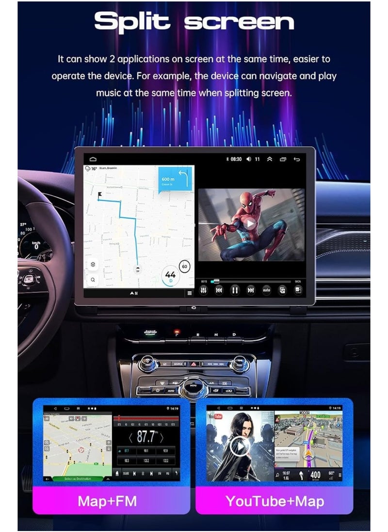 Vierex - 13 Inch Car Stereo Android Radio 4GB RAM Support Apple Carplay Android Auto Wireless QLED Fast Interface AHD Camera Included SIM Card Support Bluetooth 2Din Multimedia GPS - Image 1