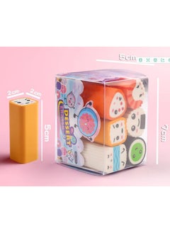 KASTWAVE Cute Cartoon Food Eraser, Sushi Desserts Desk Pet Erasers for Kids Cute Fun Erasers for Students Bulk Long Pencil Erasers for School Supplies Prize Gifts Party Favors 12 Pack  - Image 4
