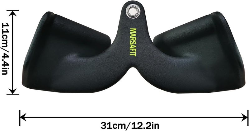 MARSAFIT Home Gym Fitness Rowing T-bar V-bar Pulley Cable Machine Attachment, Bicep Curl Tricep Lat pulldown Bar Back Strength Training Handle Grips Lat Pull Down Bar for Seat Row Workout - Image 2