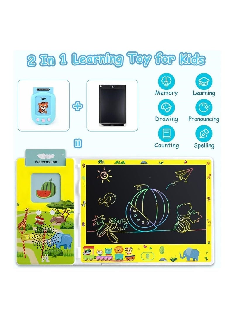 Y&D Talking Flash Cards, Learning Toys with LCD Writing Tablet, 2-in-1 Educational Toy - Image 5