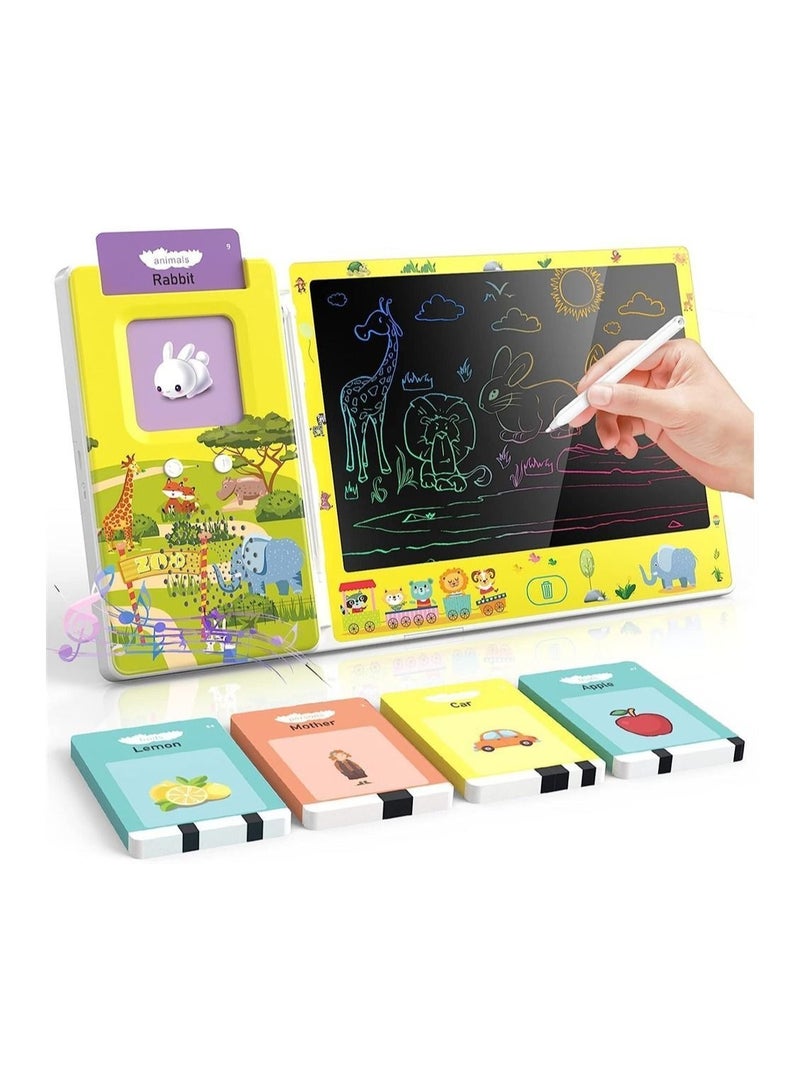 Y&D Talking Flash Cards, Learning Toys with LCD Writing Tablet, 2-in-1 Educational Toy - Image 1
