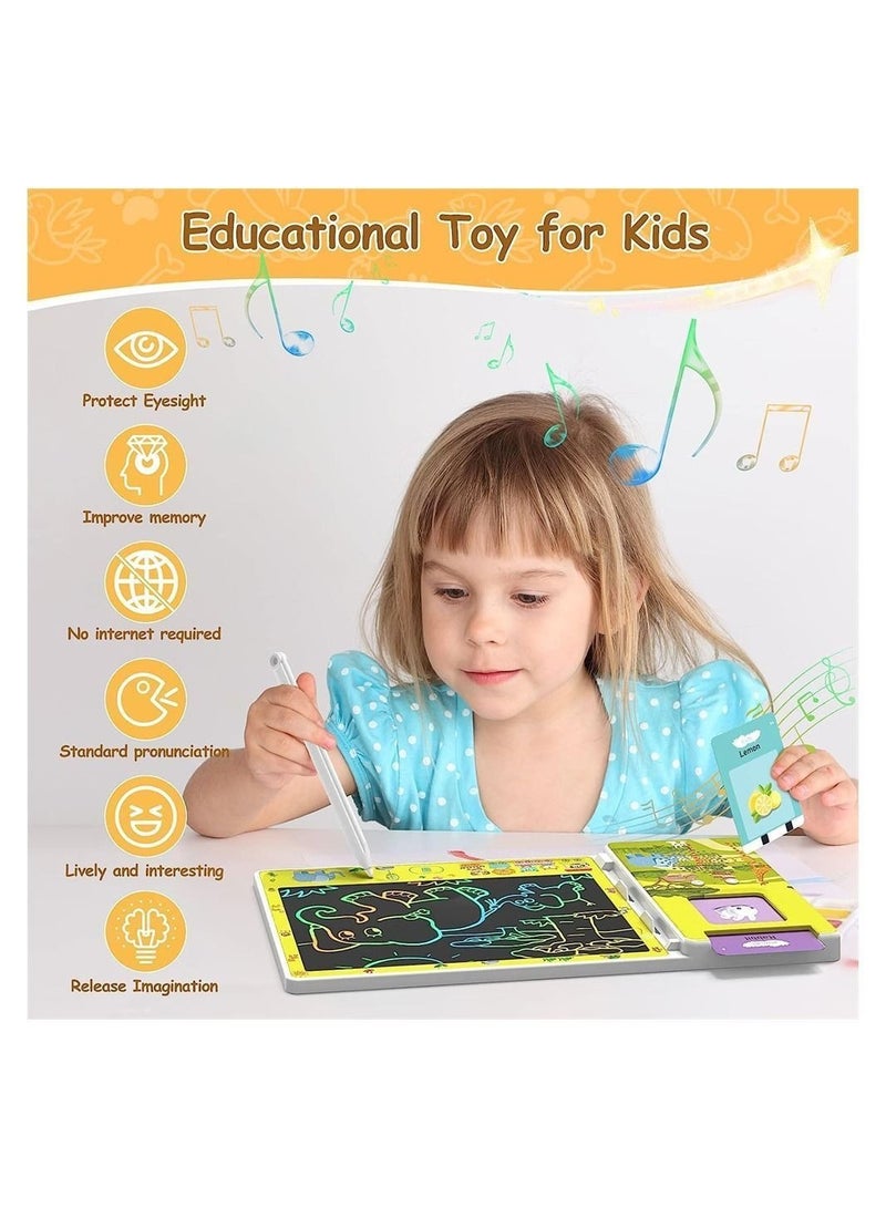 Y&D Talking Flash Cards, Learning Toys with LCD Writing Tablet, 2-in-1 Educational Toy - Image 2