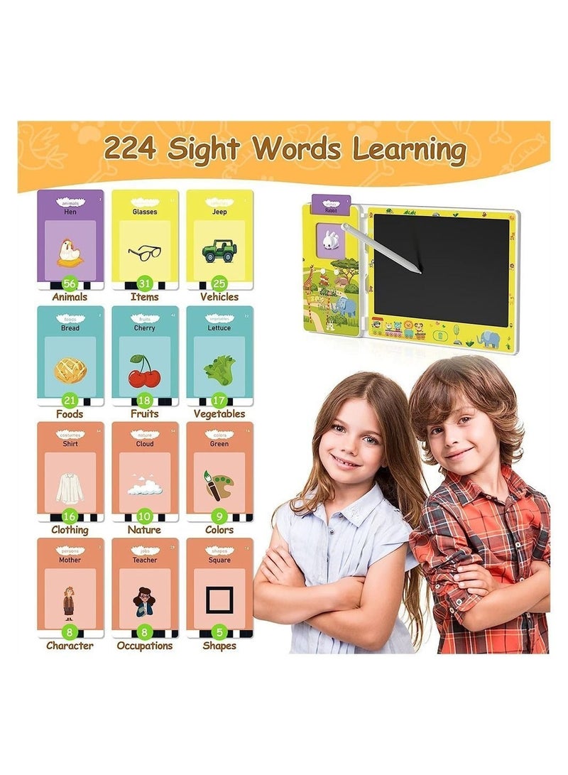 Y&D Talking Flash Cards, Learning Toys with LCD Writing Tablet, 2-in-1 Educational Toy - Image 4